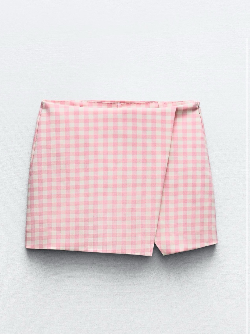 Zara Pink Gingham Mini Skort